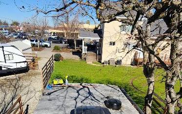 Roof inspection over a storage yard