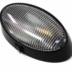 RV Porch Light Oval Incandescent with switch Optronics RVPL7CB - Black